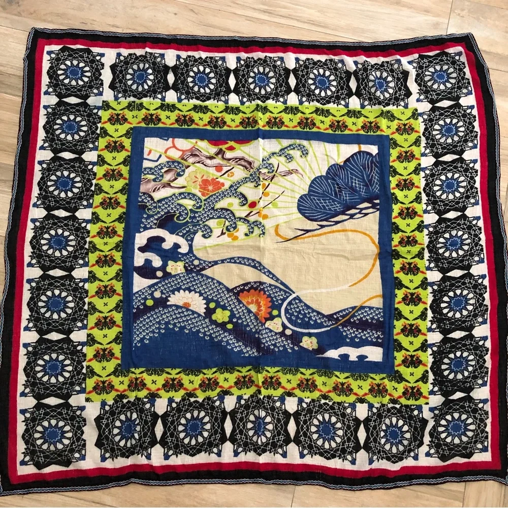 Oversized Asian Inspired Scarf